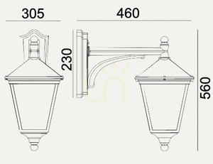 Lampă de perete pentru exterior IP54 LONDON BIG 4138WH 14.6W 3000K alb - premium NORLYS. small 1