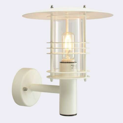 Verifica Lampă de perete pentru exterior Stockholm 280 Alb 9003 E27 Norlys