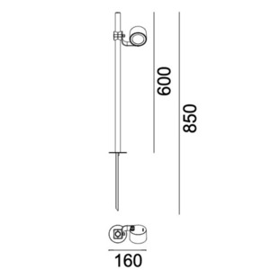 Spot de exterior Norlys MOSS 6600GR 8W 3000K, grafit RAL7016. small 1