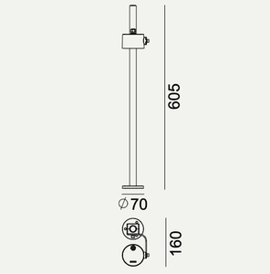 Proiector de exterior NORLYS MOSS 6706GR cu braț, 4 W, 3000 K, gri grafit RAL 7016 small 1
