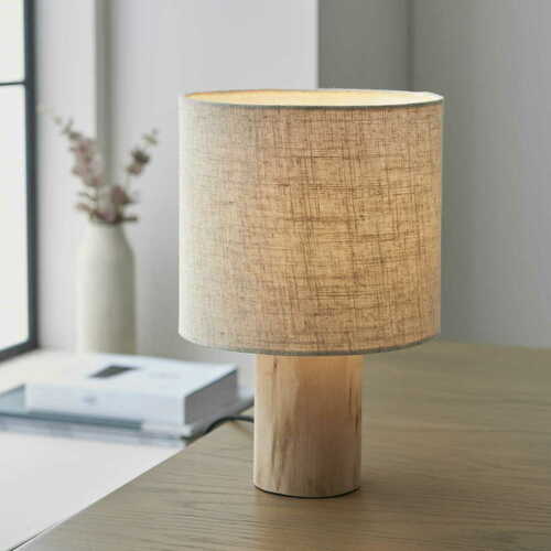 Verifica Lampa de masă Endon Durban lemn bej E27 30 cm 101680