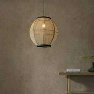 Lampa suspendată Endon Zaire negru-bej, E27, 47 cm, dimmabilă, 101688 small 3