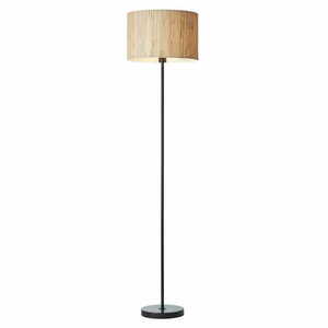 Lampă de podea Endon Longshore neagră, oțel și fibră naturală 161,5 cm 101694 small 0