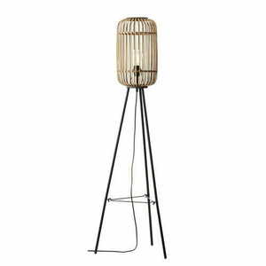 Lampă de podea Endon Mathias neagră, oțel și lemn 128 cm 101774 small 0