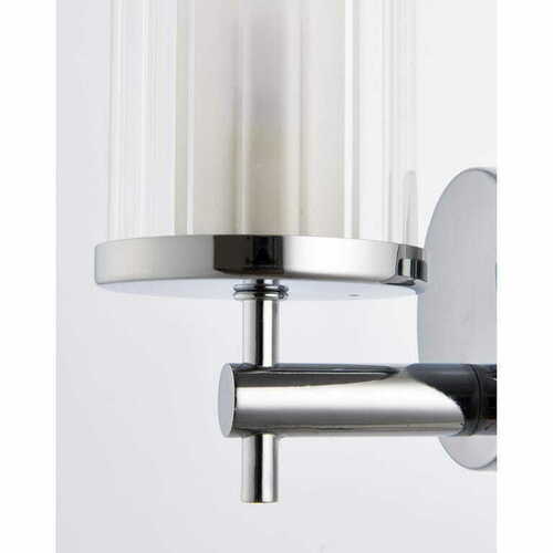 Verifica Aplică de perete Endon Britton 51885 crom sticlă IP44 G9 LED dimabilă