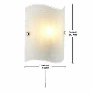 Aplica de perete Endon Wave alb sticlă metal E14 21 cm small 2
