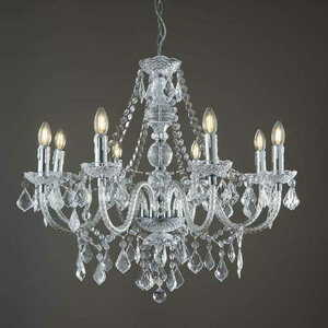 Lampă suspendată Endon Clarence crom acril 8xE14, D78 cm, dimabilă small 1
