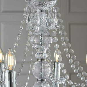 Lampă suspendată Endon Clarence crom acril 8xE14, D78 cm, dimabilă small 2