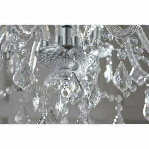 Lampă suspendată Endon Clarence crom acril 8xE14, D78 cm, dimabilă small 4