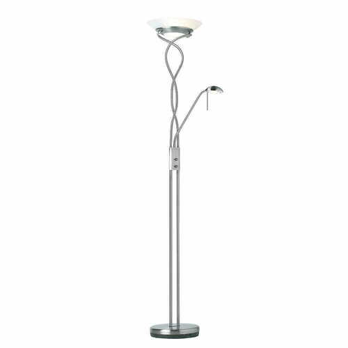 Verifica Lampă de podea Endon Monaco crom alb Ø32,5 cm oțel sticlă