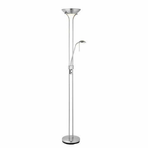 Verifica Lampă de podea Endon Rome albă din oțel și sticlă, 180 cm, LED R7s