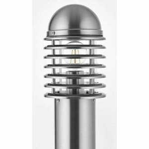 Lampa exterior Endon Louvre nichel IP44 100 cm E27 LED dimabilă small 1