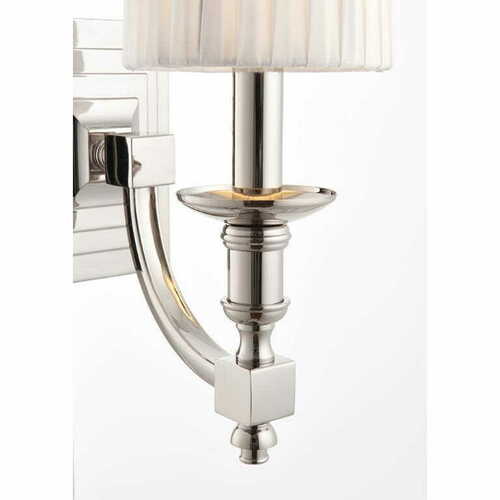 Verifica Aplică de perete Endon Domina alb/Chrome, textil, E14, dimmabil, 37 cm