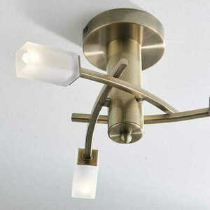 Plafonieră Endon Havana 3xG9 alamă/alb 40 cm, metal small 1
