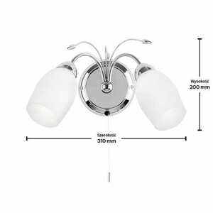 Aplica de perete Endon Meadow 2xE14 crom alb modernă small 1