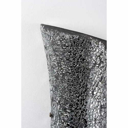Verifica Aplica de perete Endon Marconi 2 becuri E14 metal sticlă negru argintiu 38,5 cm