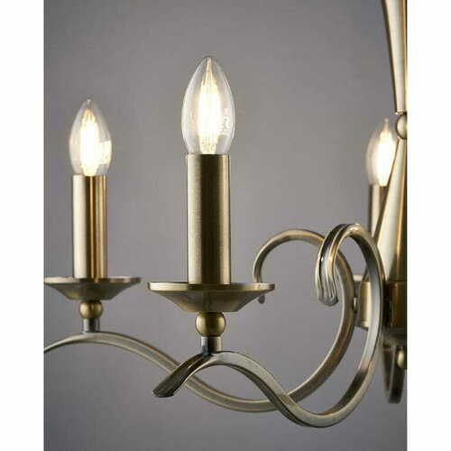 Verifica Candelabru Endon Kora KORA-5AB cu 5 brațe, efect alamă antichizată, 5×E14 max 40 W, Ø61 cm