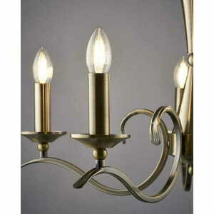 Candelabru Endon Kora KORA-5AB cu 5 brațe, efect alamă antichizată, 5×E14 max 40 W, Ø61 cm small 1