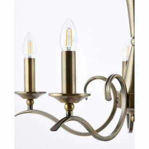 Candelabru Endon Kora KORA-5AB cu 5 brațe, efect alamă antichizată, 5×E14 max 40 W, Ø61 cm small 2