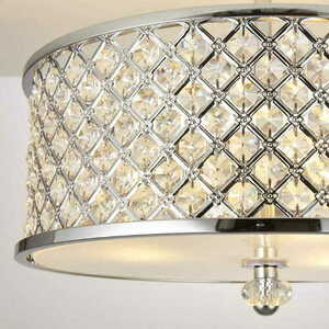 Plafonieră Endon Hudson 3xE27 Crom Cristal 40,5 cm HUDSON-3CH small 2