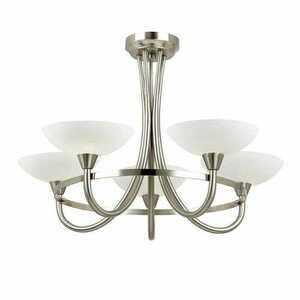 Plafonieră Endon Cagney 5x G9 LED nichel/alb Ø64 cm small 0
