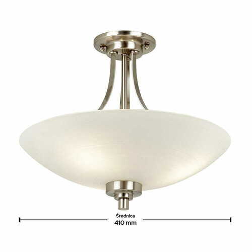 Verifica Plafonieră Endon Welles 3xE27 alb-argintiu sticlă oțel 41 cm WELLES-3SC