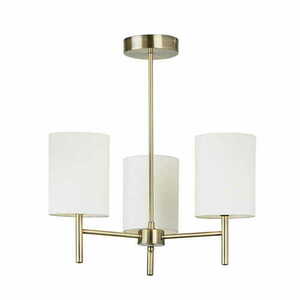 Plafonieră Endon Brio 3 becuri alamă alb E14 50 cm BRIO-3AB small 2