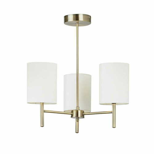 Verifica Plafonieră Endon Brio 3 becuri alamă alb E14 50 cm BRIO-3AB