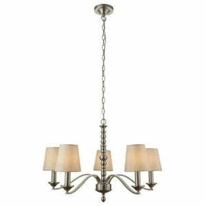 Pendul Endon Astaire 5xE14 Argintiu/Bej, textil, dimabil, 71 cm small 3