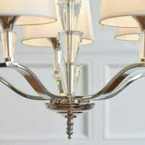 Lampa suspendată Endon Fiennes 5 becuri E14 crom alb cristal 65 cm small 2