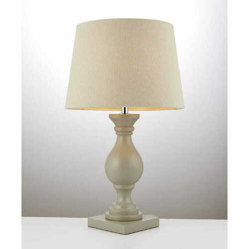 Verifica Lampă pe picior Endon Marsham crem lemn textil E14 48 cm
