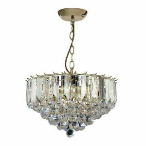 Pendul Endon Fargo 3xE14 alamă transparent, Ø39 cm, sticlă acril, dimmabil, FARGO-14BP small 1