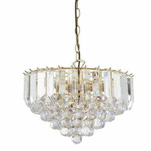 Pendul Endon Fargo 3xE14 alamă transparent, Ø39 cm, sticlă acril, dimmabil, FARGO-14BP small 5