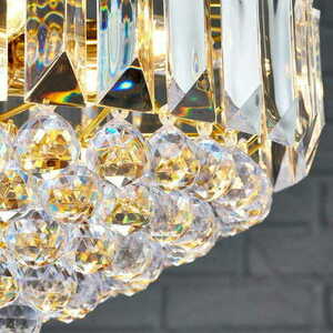 Pendul Endon Fargo 6xE14 alamă transparent Ø46 cm small 3