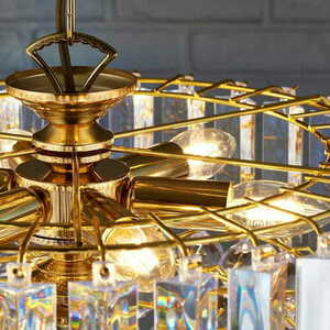 Pendul Endon Fargo 6xE14 alamă transparent Ø46 cm small 4