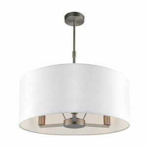 Lampă suspendată Endon Daley 3xE14, alb-argintiu, Ø50 cm small 3