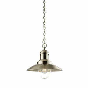 Lampă suspendată Endon Mendip 60799 argintie, sticlă, stil loft, E27, 33 cm small 0