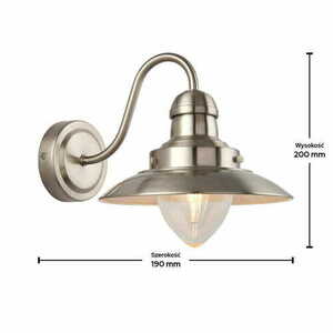 Aplica perete Endon Mendip nichel E14, sticlă, dimabilă small 3