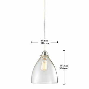 Abajur Endon Elstow crom sticlă transparentă E27 22 cm small 1