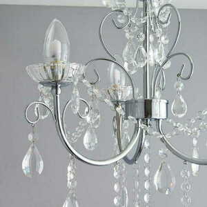 Plafonieră Endon Tabitha 61251 crom cristal LED G9 IP44 3 becuri 46 cm small 1