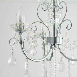 Plafonieră Endon Tabitha 61251 crom cristal LED G9 IP44 3 becuri 46 cm small 3