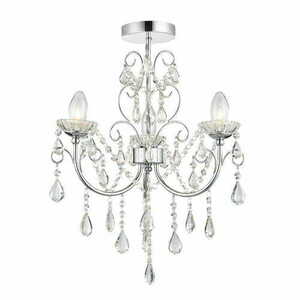 Plafonieră Endon Tabitha 61251 crom cristal LED G9 IP44 3 becuri 46 cm small 0