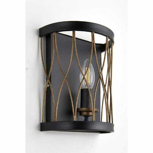 Verifica Aplica de perete Endon Heston negru brass E14 61499