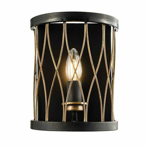 Verifica Aplica de perete Endon Heston negru brass E14 61499