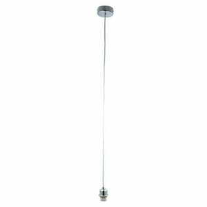 Pendul Endon crom E27 1 bec, cablu transparent, oțel, reglabil 15-160 cm 61807 small 1