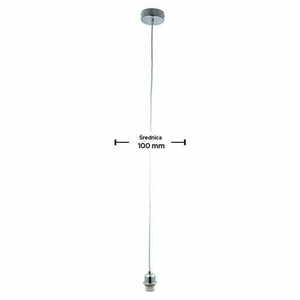 Pendul Endon crom E27 1 bec, cablu transparent, oțel, reglabil 15-160 cm 61807 small 2