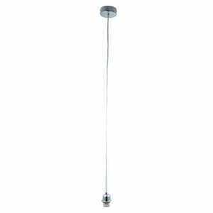 Pendul Endon crom E27 1 bec, cablu transparent, oțel, reglabil 15-160 cm 61807 small 3