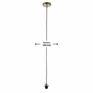 Pendul Endon 61809 alamă/negru E27 LED dimabil 12 cm 160 cm aplice modernă small 1