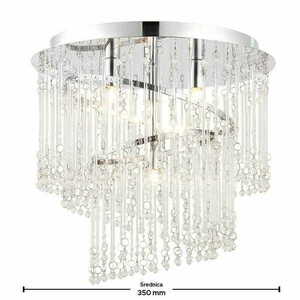 Plafonieră Endon Camille crom sticlă transparentă 4xG9 Ø35cm small 1