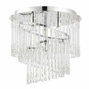 Plafonieră Endon Camille crom sticlă transparentă 4xG9 Ø35cm small 2